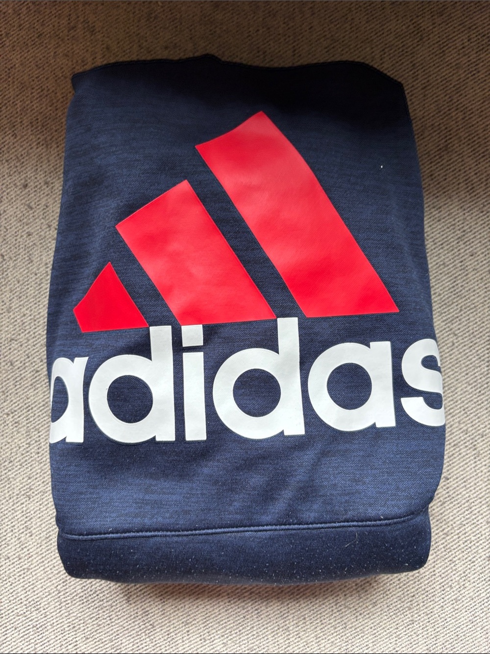 adidas Navy Sweatshirt with Red Logo